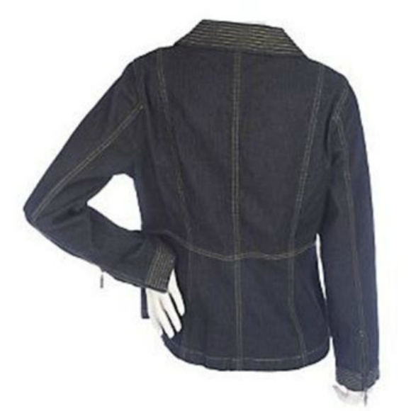 Bradley by Bradley Bayou Denim Zip Front Jacket - Picture 2 of 4